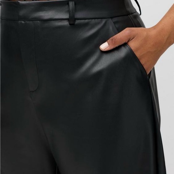 Torrid High Rise Straight/Wide Leg Faux Leather Pants - Picture 4 of 4